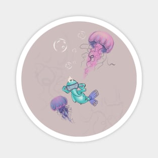 Jellyfish & Tiffan Magnet